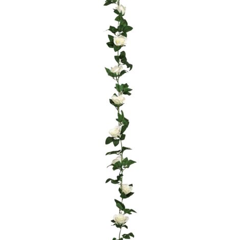 Ghirlanda di rose artificiali naki bianca h230cm - Atmosphera créateur d'intérieur