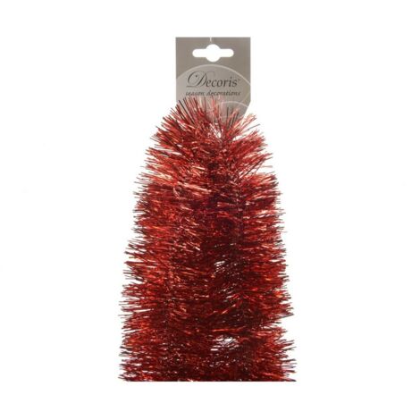 Ghirlanda EDM brillante - spirito natalizio - 270 x 7,5 cm - Rosso - 72214