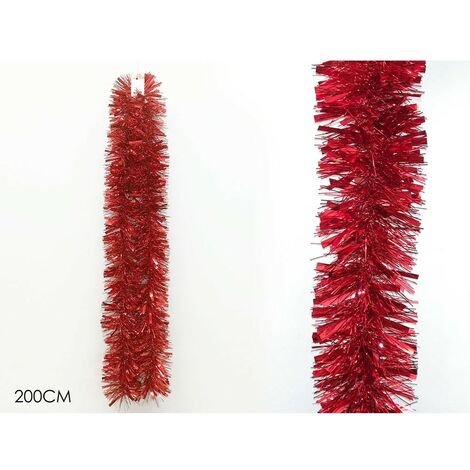 Ghirlanda filo rosso mt 2 per decorazioni addobbi da albero di natale casa vetrine