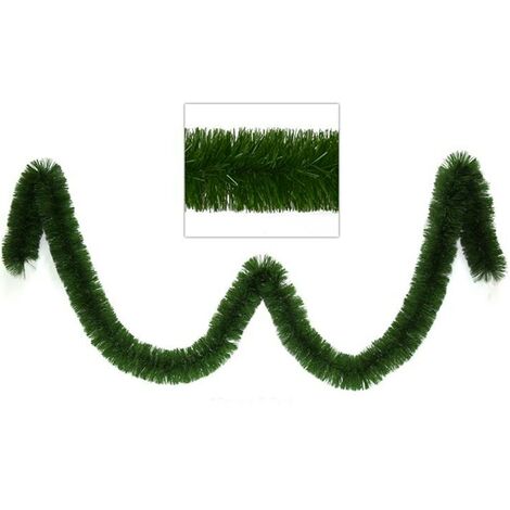 Ghirlanda filo verde cornice per decorazioni natalizie addobbi allestimento negozio casa scale interni ed esterni 270 cm