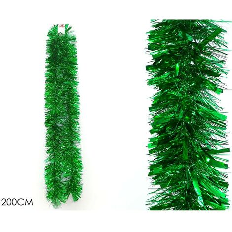 Ghirlanda filo verde mt 2 per decorazioni addobbi da albero di natale casa vetrine