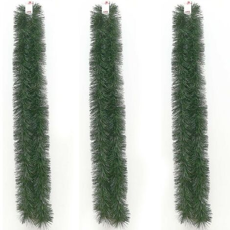 Ghirlanda filo verde mt2,5 addobbi per decorazioni addobbo albero di natale 3pz