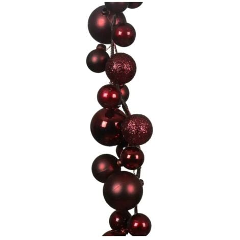 IPERBRIKO Ghirlanda infrang. 180cm c/sfere sangue di bue d.6cm