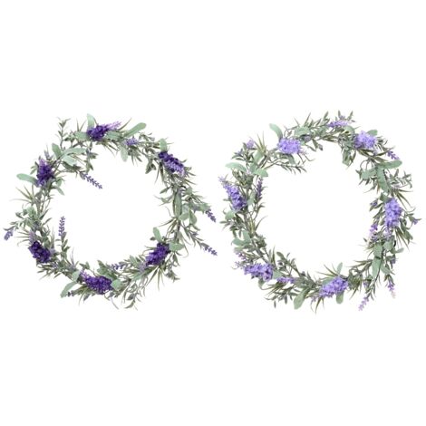 GHIRLANDA LAVANDA D.33XH6CM POLIESTERE 2 COL. ASS.