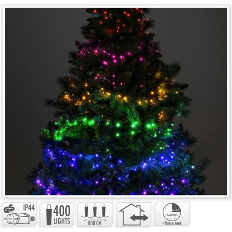 Ghirlanda LED, 7 sezioni di colori, IP44, 400 LED, 220V, 8m. Basics