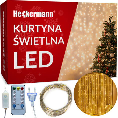 Ghirlanda LED Heckermann YS-0003 3x3m 300 LED luce calda
