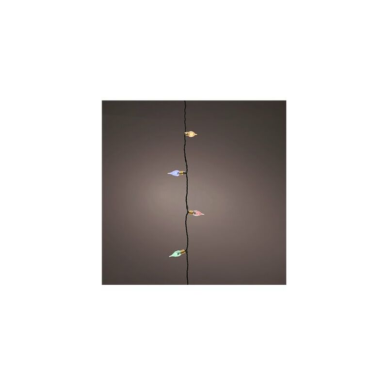 Lumineo - Ghirlanda led vintage multicolor con 8 funzioni, effetto scintillante per interni, 1790cm 493276