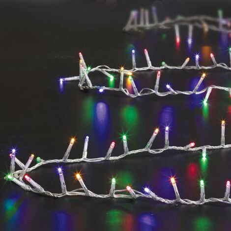 Ghirlanda luminosa 1000 LED 25m per esterni filo trasparente multicolore - Feeric lights & christmas