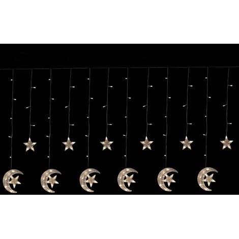 Ghirlanda luminosa elettrica lune 2,5 metri 138 LED
