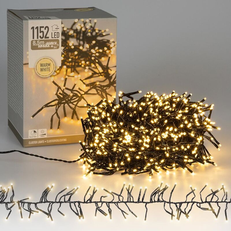 Image of Catena Luminosa Stringa Luci di Natale Ghirlanda Decorativa 1152 led Lunghezza 8,5 m IP44 Illuminazione Decorazione Natalizia da Casa Giardino Feste