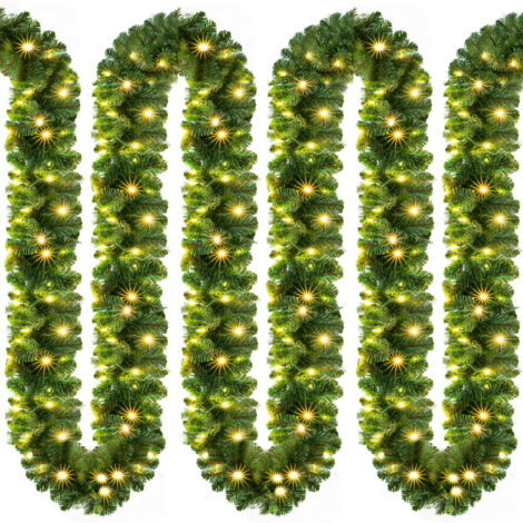 Ghirlanda Natalizia Artificiale In Abete, Lunga 270 Cm. Realistica, Flessibile E Riutilizzabile. Perfetta Per Decorare Scale, Finestre E Caminetti.