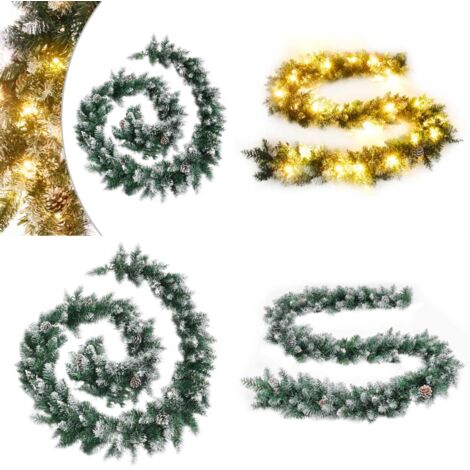 Ghirlanda Natalizia con Luci a LED 5,2 m in PVC Verde - Luci a led - Decorazione natalizia