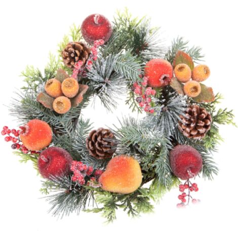 Ghirlanda natalizia decorato con frutta Ø 36 cm in sintetico