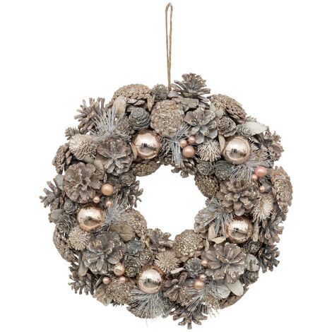 FÉÉRIC LIGHTS AND CHRISTMAS Ghirlanda natalizia in oro rosa d35cm - Atmosphera créateur d'intérieur