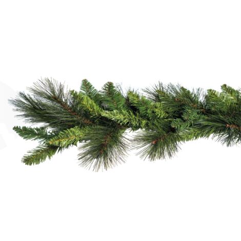 Ghirlanda natalizia "Milton" in PVC e PP effetto aghi di Pino, boa 270 cm festone decorazione realistica