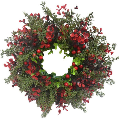 Ghirlanda natalizia per porta d'ingresso, piccola ghirlanda sospesa, decorazione da parete e da finestra per la casa di Natale