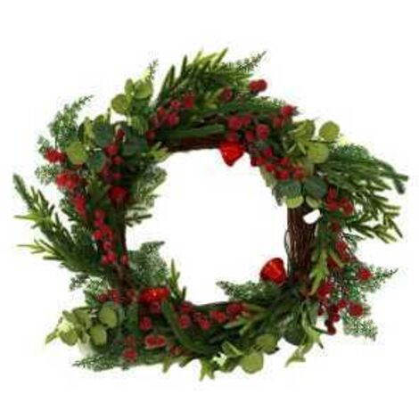 Ghirlanda natalizia rossa corona porta coroncina di natale