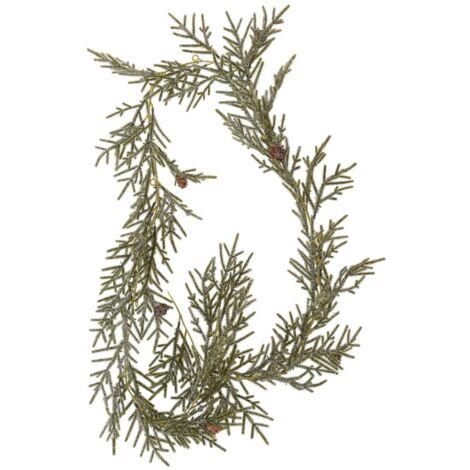 Ghirlanda natalizia verde in poliestere decorazione natalizia da 180 cm