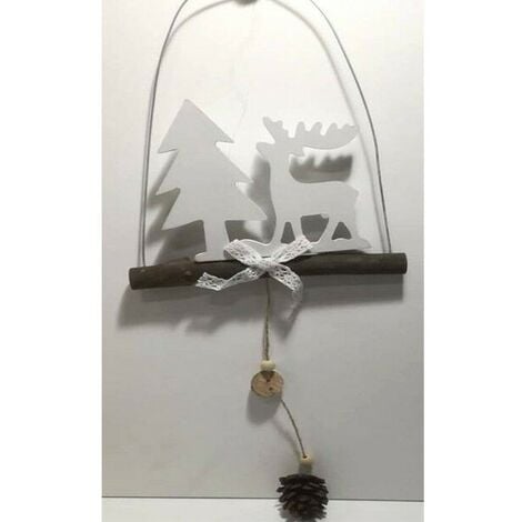 Ghirlanda per addobbi natalizi da porta babbo natale con renna corona decorazioni