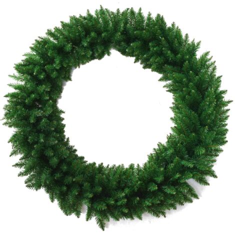 Ghirlanda tonda in PVC effetto aghi di Pino corona natalizia, dietro porta natalizio -50 cm