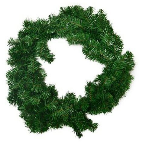 Ghirlanda verde cornice per decorazioni natalizie addobbi allestimento negozio casa porte portoni interni ed esterni molto folta