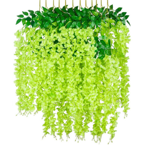 Ghirlande di fiori di glicine 12 pezzi - verde