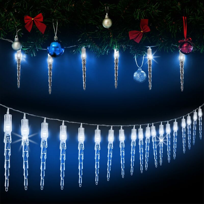 Ghirlande luminose a led Ghiaccioli 40 led 10,5 m