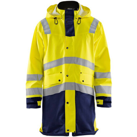 Giacca antipioggia ad alta visibilità livello 3 4326 - Giallo fluorescente/Marine XXXL