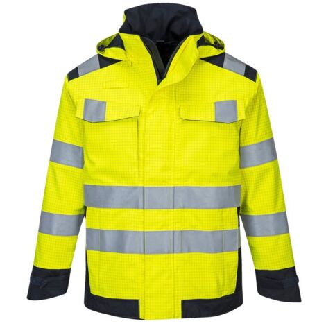 GIACCA ANTIPIOGGIA FODERATA PORTWEST MODAFLAME ARCO ELETTRICO Giallo / Marina L
