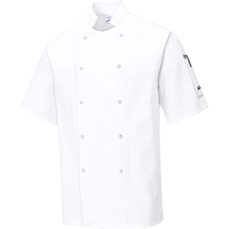 Giacca Bianca Da Chef A Manica Corta Modello Cumbria Bianco 3XL