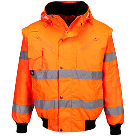 Giacca bomber HiVis 3 in 1 arancione L