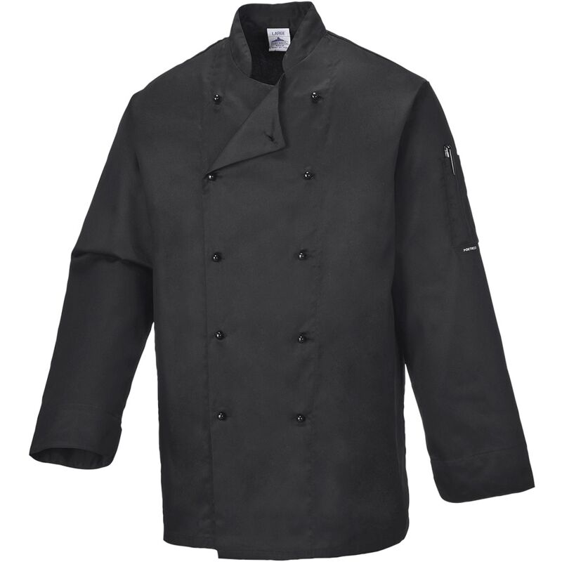 Image of Giacca Nera Da Chef Modello Somerset Nero 3XL