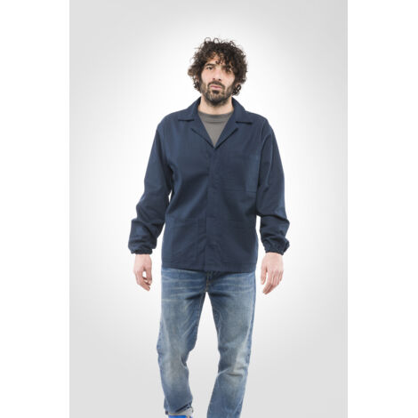 GIACCA COT.MASSAUA BLU C/ELASTICO