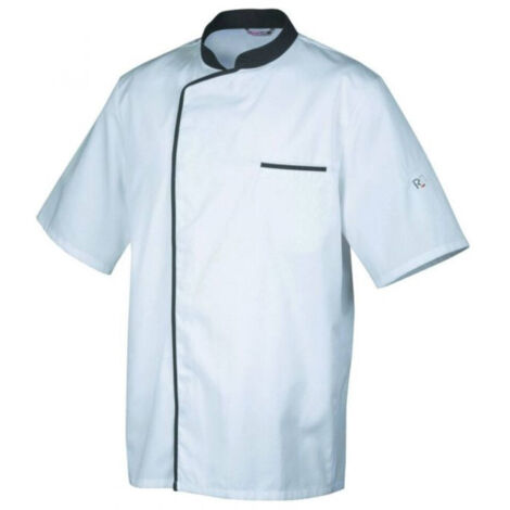 Giacca da cuoco a maniche corte Robur ENERGY Bianco / Grigio L
