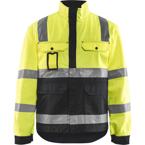 Giacca da lavoro ad alta visibilità 4023 - Giallo fluorescente/Nero 4XL