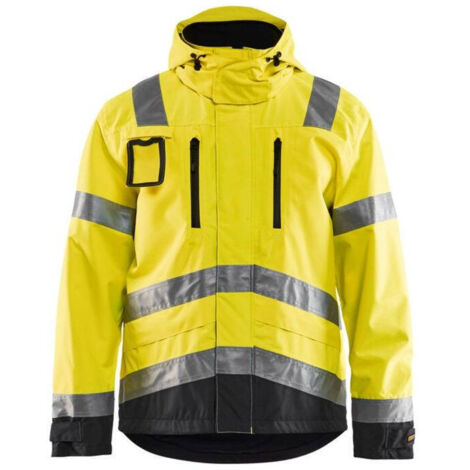 Giacca da lavoro ad alta visibilità 4837 - Giallo fluorescente/Nero 4XL