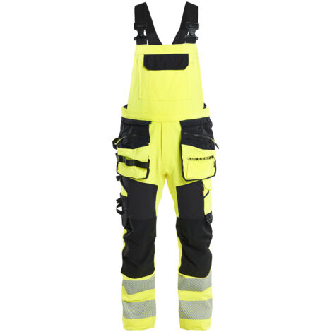 Giacca da lavoro con bretelle elastiche 4D alta visibilità 2626 - Giallo/Nero 54C
