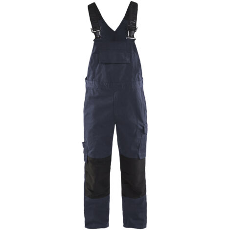 Giacca da lavoro con bretelle elasticizzata 2695 - Blu scuro/Nero 48