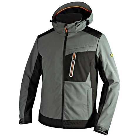Giacca da lavoro Diadora Softshell Tech Carbon-Verde-XS-Outlet