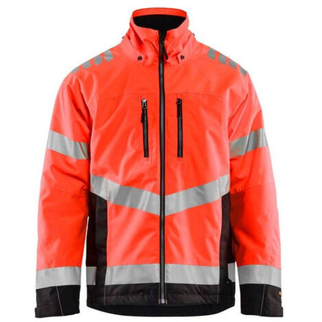 Giacca da lavoro foderata ad alta visibilità 4780 - Rosso fluorescente/Nero M