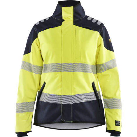 Giacca da lavoro hardshell multinorme donna 4448 - Giallo/Blu navy XL