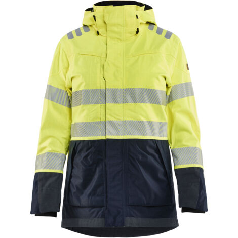 Giacca da lavoro hardshell multinorme donna 4449 - Giallo/Blu navy L