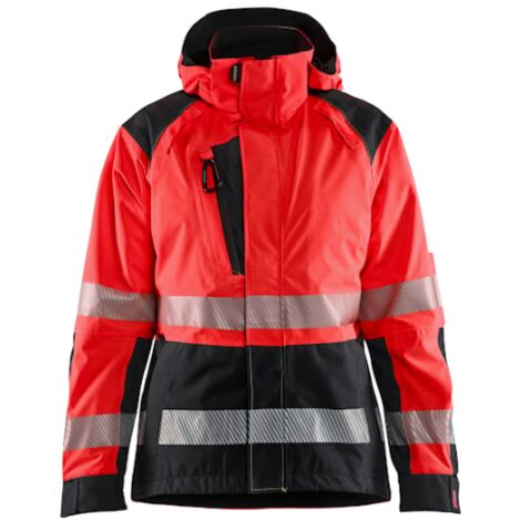 Giacca da lavoro in hard shell ad alta visibilità donna 4436 - Rosso/Nero M