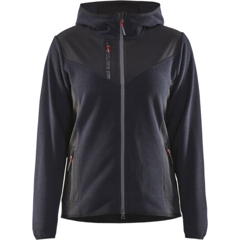 Giacca da lavoro in maglia donna 5941 - Blu scuro/Nero S