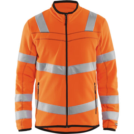 Giacca da lavoro in micropile ad alta visibilità 4941 - Arancione fluorescente 4XL