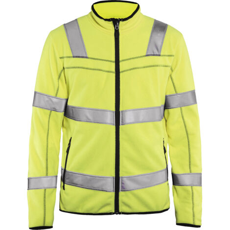 Giacca da lavoro in micropile ad alta visibilità 4941 - Giallo fluorescente 4XL