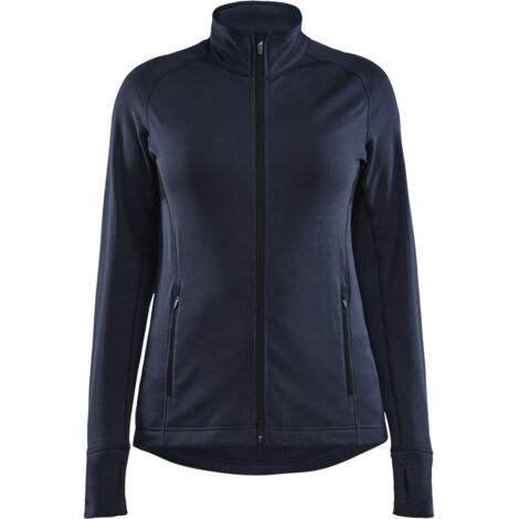 Giacca da lavoro in micropile con zip donna STRIKER 4745 - Blu navy M