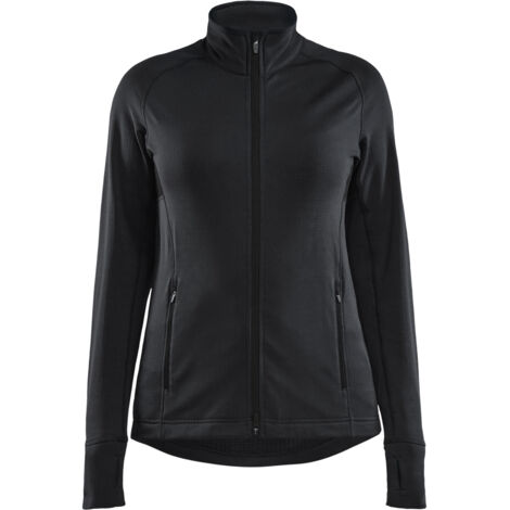 Giacca da lavoro in micropile con zip donna STRIKER 4745 - Nero M