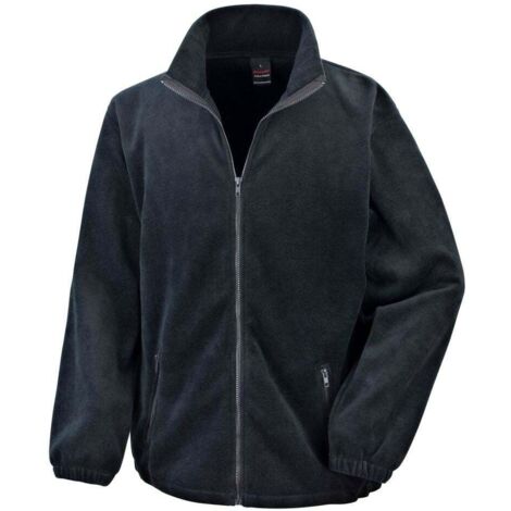 Giacca da lavoro in pile con zip grande Essentiel RESULT Nero XL