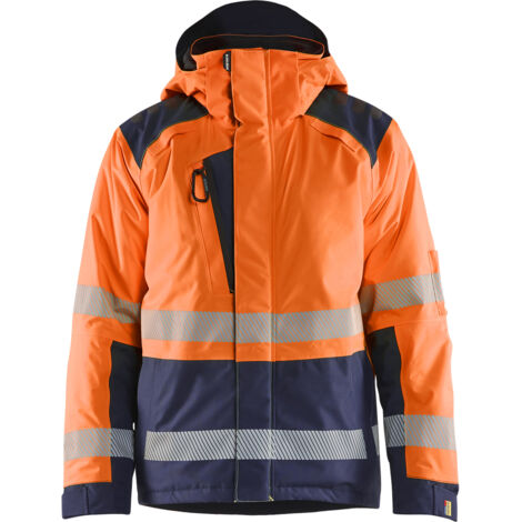 Giacca da lavoro invernale ad alta visibilità 4455 - Arancione/Marine 4XL